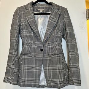 H&M blazer size 2 black and white